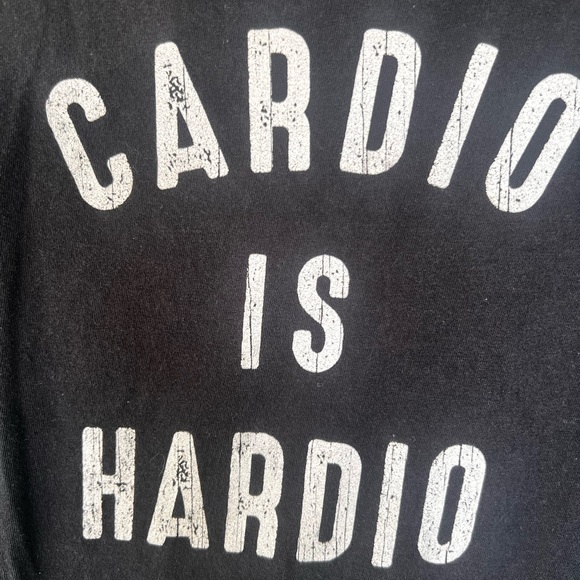 Black Graphic Tee with White Text - Picture 3 of 3